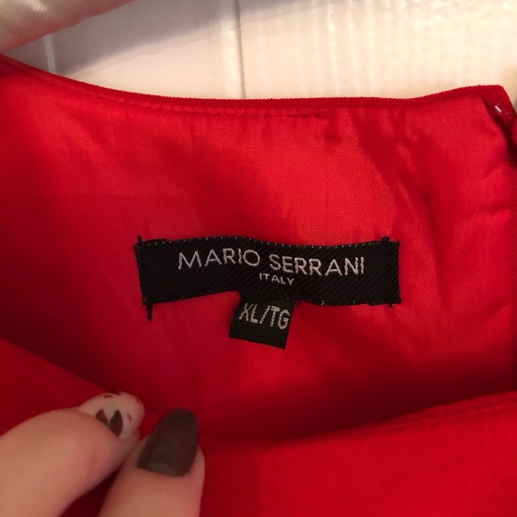 SHEATH DRESS MARIO SERRANI ITALY DRESS Elegant Red Sleeveless Dress - Picture 3 of 11